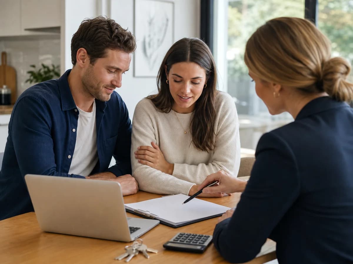 First-home buyers comparing mortgage broker support for their deposit, pre-approval and purchase plan
