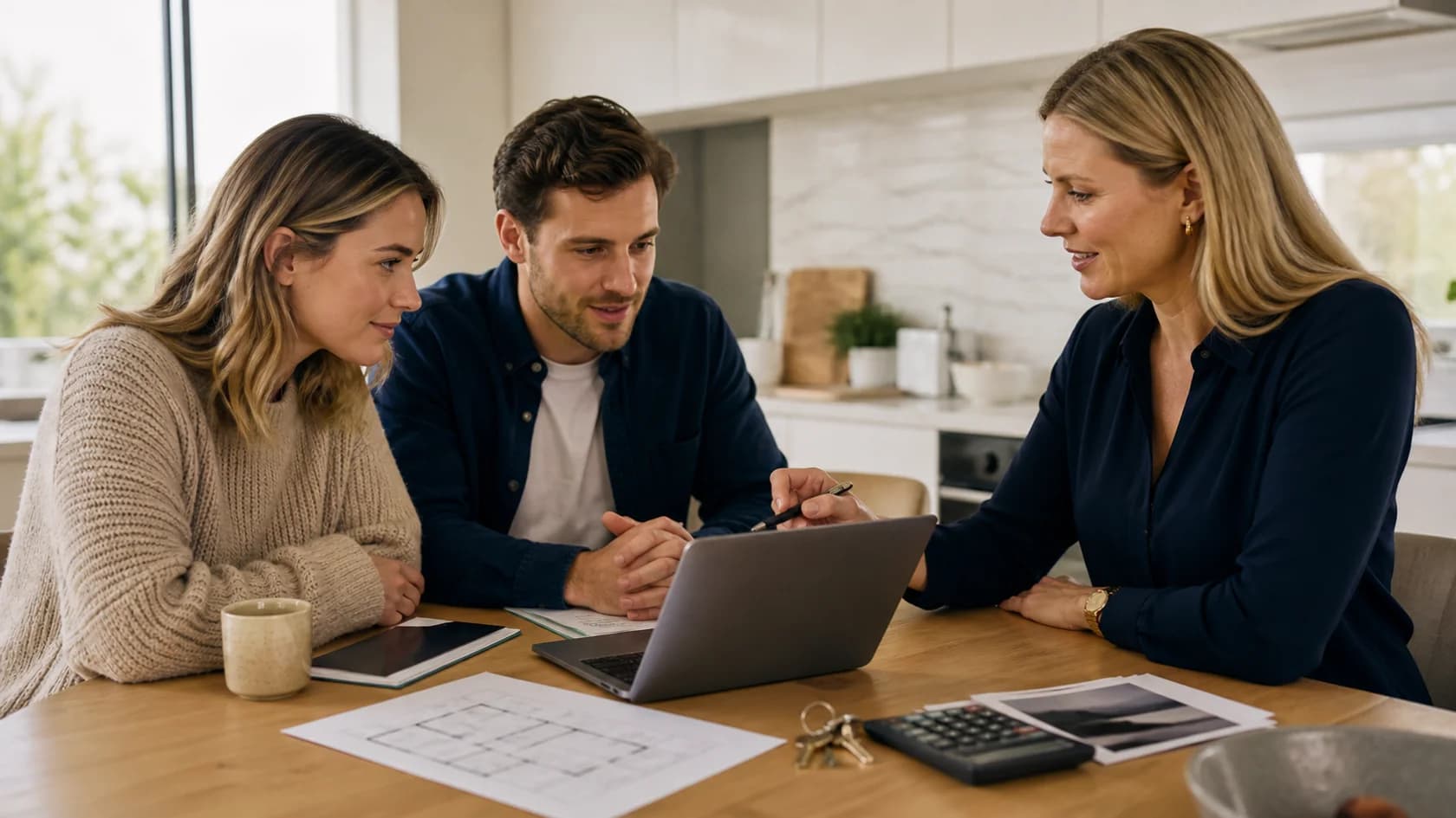 First-home buyers comparing mortgage broker support for their deposit, pre-approval and purchase plan