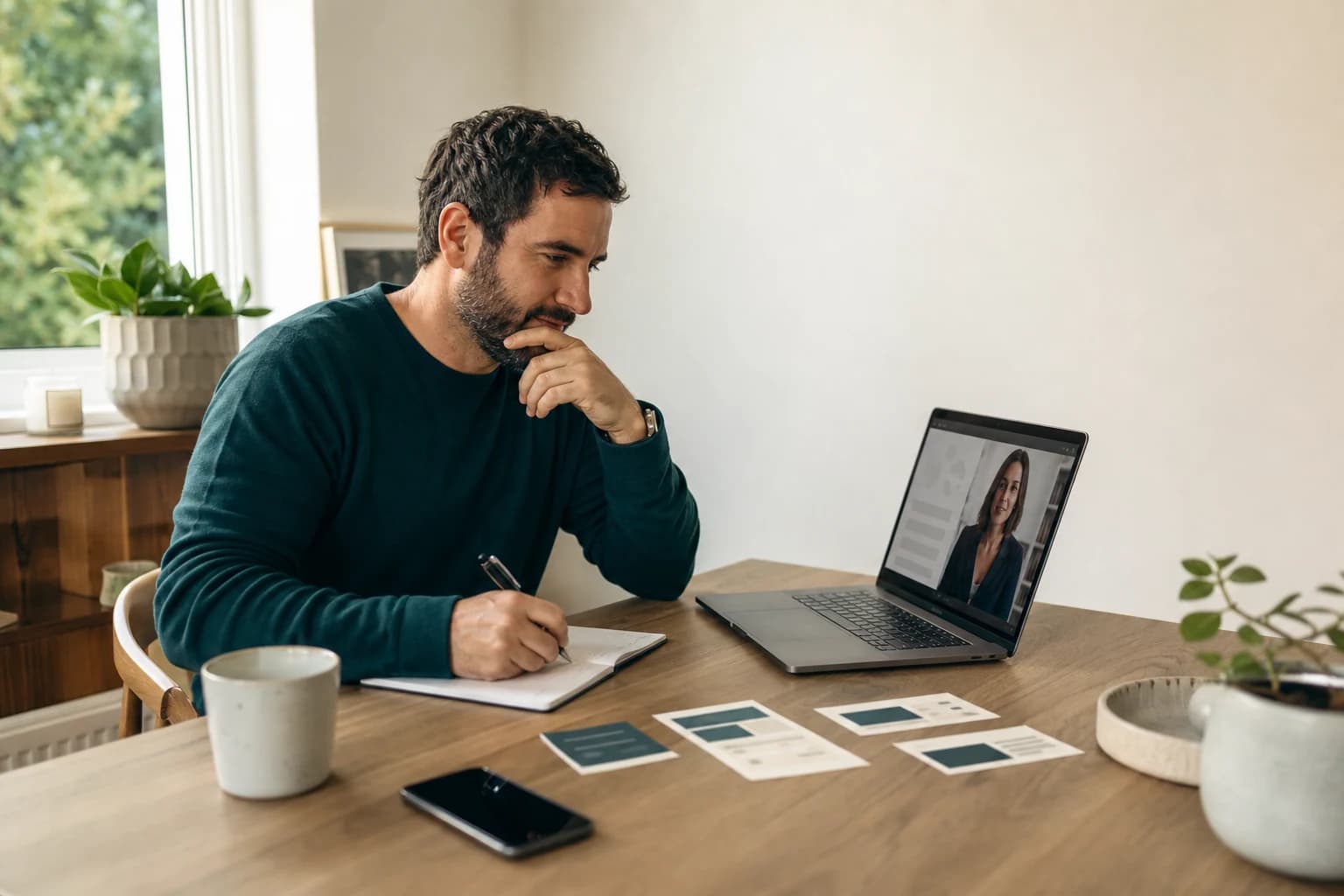 Borrower comparing a mortgage broker conversation with online home loan research